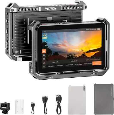 Viltrox DC-X2 6'' Touchscreen Camera Monitor with Rig Cage New!!!