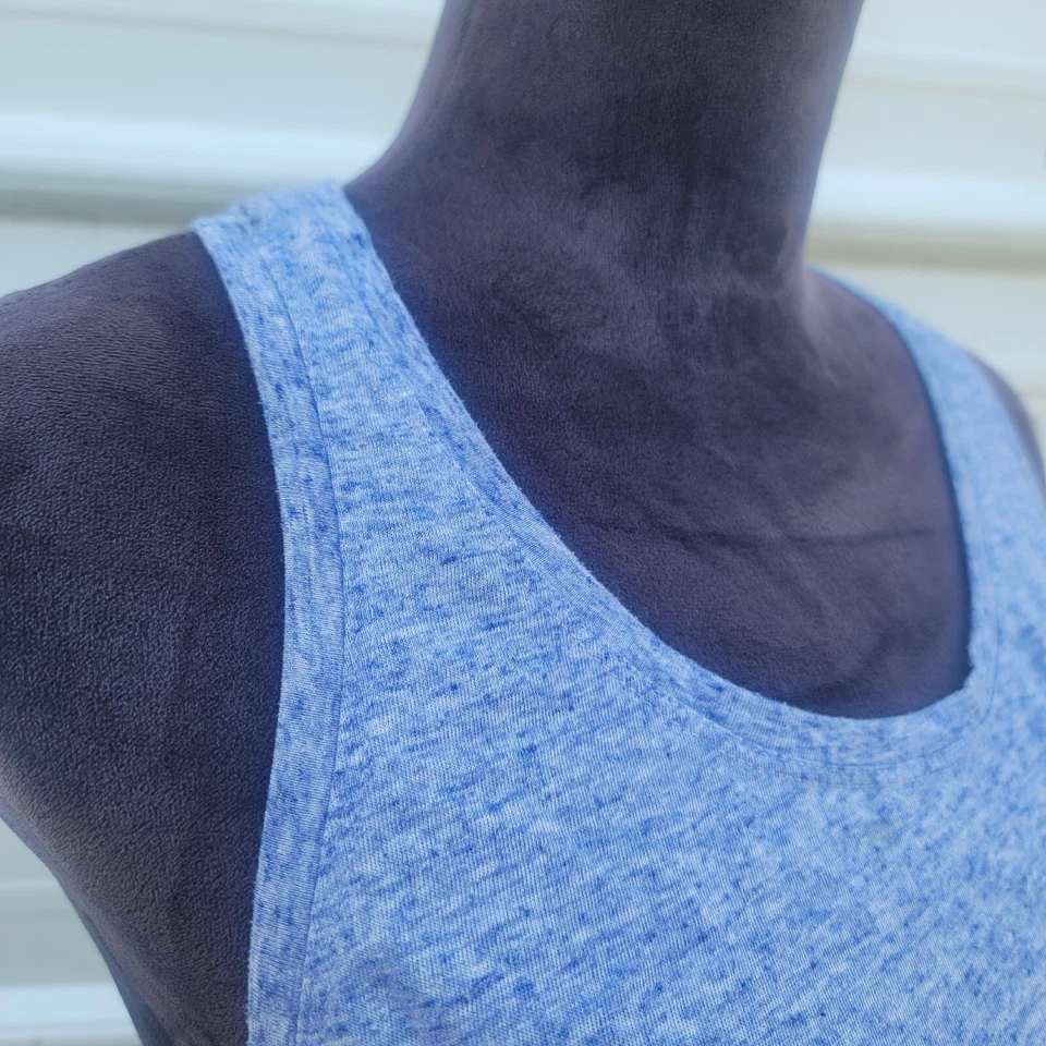 Regata feminina Victoria's Secret azul racerback linho anjo mistura poli P - Imagem 3 de 4