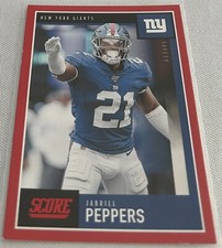2020 Panini Score Football Jabril Peppers New York Giants Red Foil Parallel #182