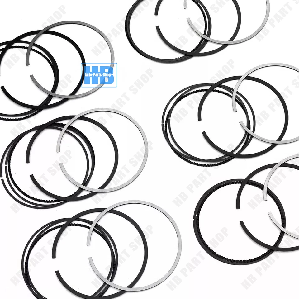 Juego de anillos de pistón de 6 cilindros para BMW 323i 528i E36 E46 E39 2,5 2,8 M52B25 M52B28 Foto 3 de 4