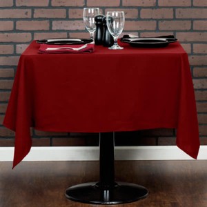 Spun Polyester Cherry  Red Tablecloths 60 x 60  Fine 