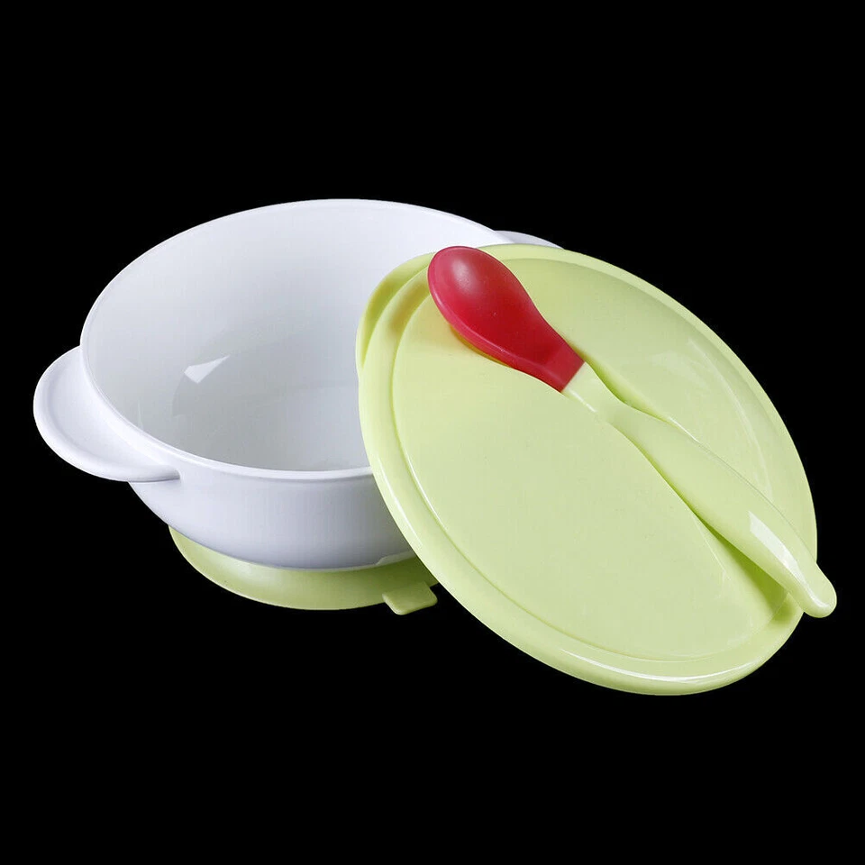 New Baby feeding suction bowl set slip-resistant tableware with sensing spoon - Bild 3 von 4