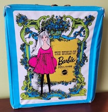 Vintage 1968 Blue Barbie "The World of Barbie" Doll Case