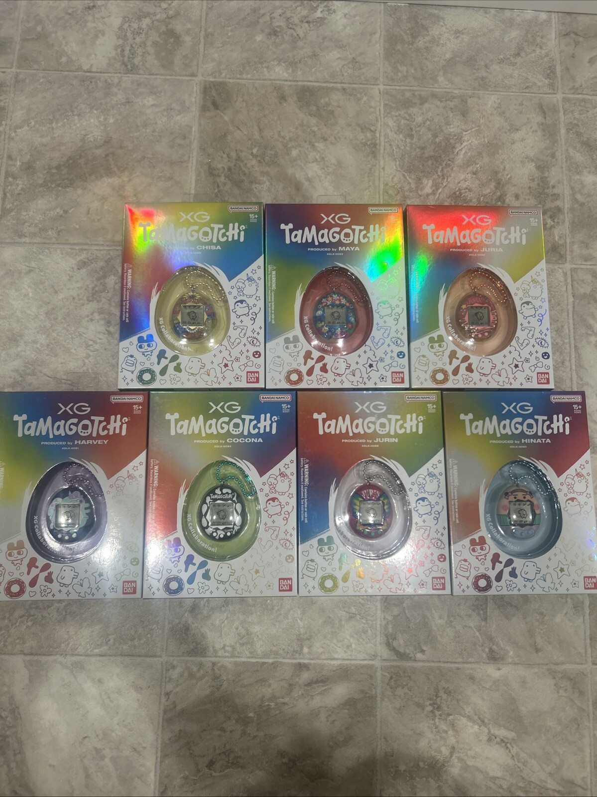 XG Original Tamagotchi Brand New Unopened Bandai Namco Full Set Of 7