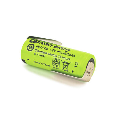GP Batteries Nickel-Metallhydrid Rundzellen-Akkus Green Charge 1,2V 400mAh 2-3AA