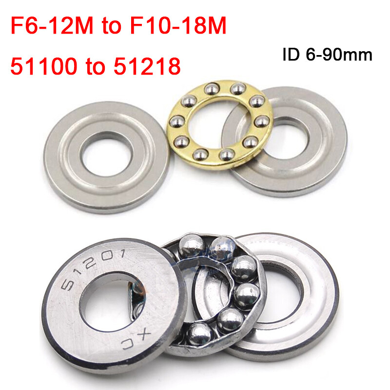 Roulement à Billes De Butée F10-18M Laiton ABEC3 - Lot De 4 Avec Rondelles, Neuf