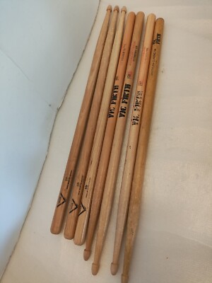 4x Vic Firth American Classic, Double Glaze & 3x Vater 5B USA Hickory Drumstick