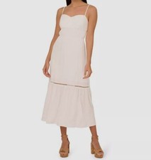 Adrianna Papell Womens White Sweetheart-Neck Sleeveless Midi Dress Size 4