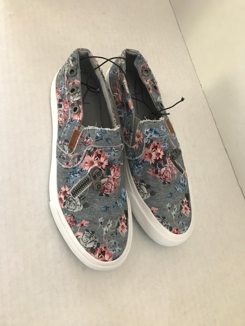 Blowfish Mariachi Blue Floral Tennis Shoes Slip On Sz 5.5 NEW | eBay