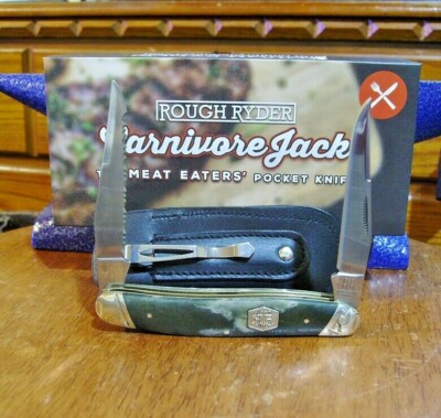 Rough Rider Pocket knife Muskrat Carnivore Jack Bone Handle 2020 Free Shipping