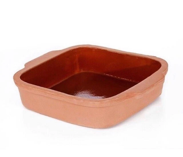 Clay Casserole Dish, Earthenware Baker, Terracotta Roasting Oven Pan.