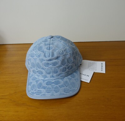 COACH SIGNATURE DENIM BASEBALL HAT. NEW | eBay