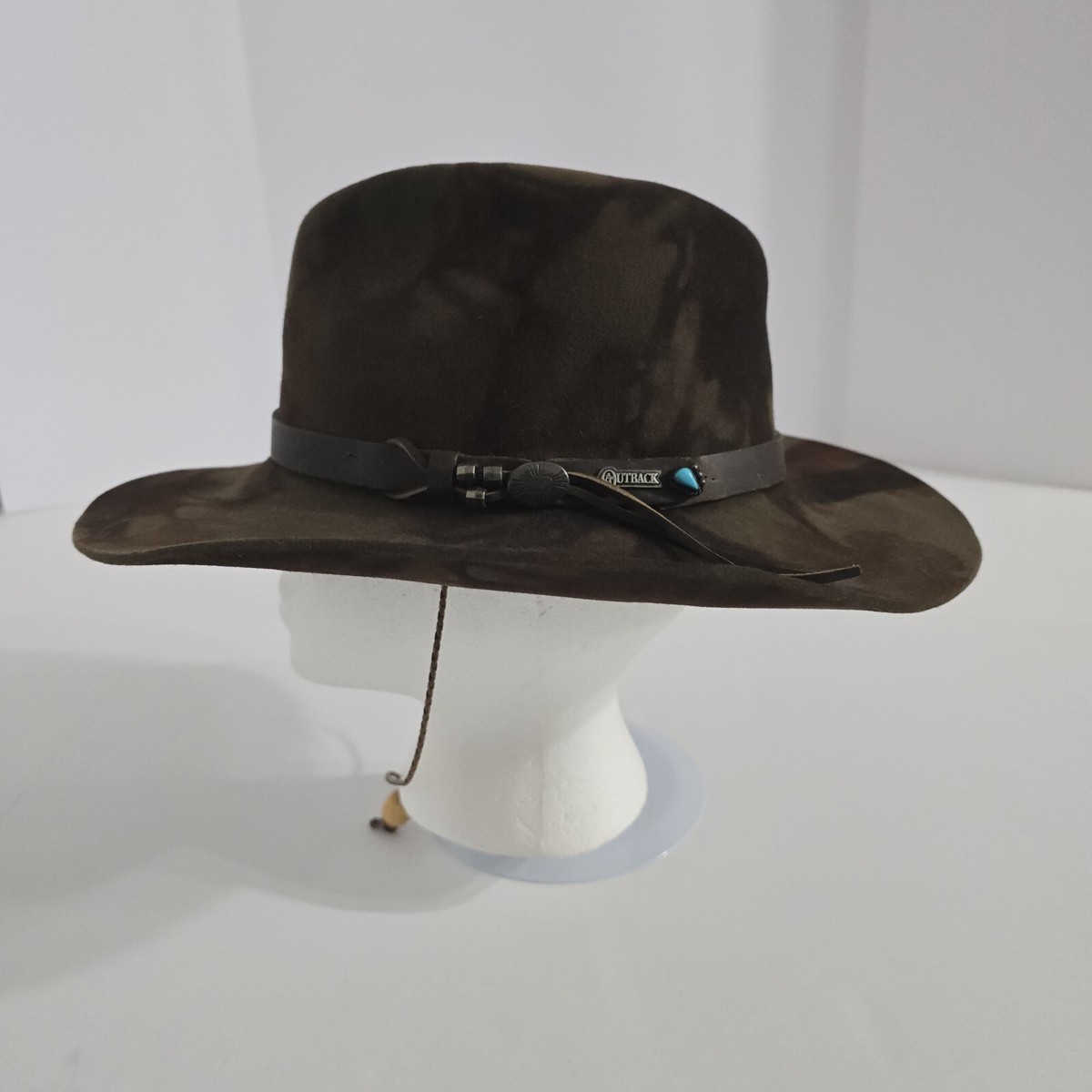 Beaver Brand Hats Western Outback Camo Hat Genuine Fur Felt USA 7