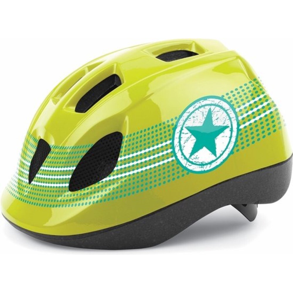 Polisport Kids Bicycle Helmet Cycling Green Yellow Popstar