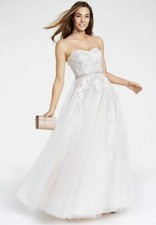 Say Yes To The Prom Junior 5 Ivory Lace Up Back Long Ball Gown NWD DC89