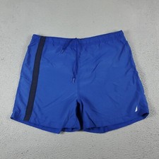 Nautica Shorts Mens Large Blue Tropical Beach Surf Board Swim Trunks 