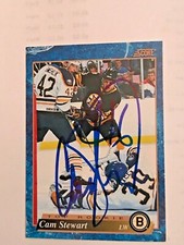  1993-94 Score Canadian #588 Cam Stewart RC Auto'd