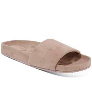 Alfani Women's Faux Suede Slides - Tan - Small 5-6 
