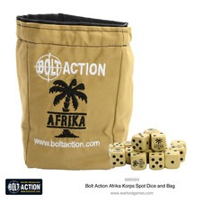 Bolt Action - Afrika Korps D6 and dice bag - Warlord Games