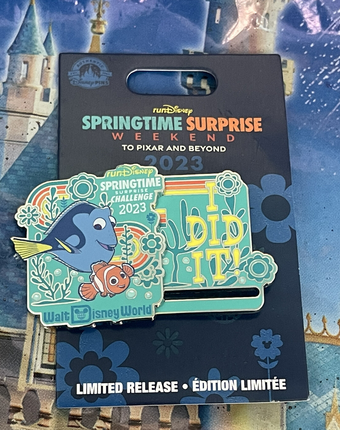 Disney RunDisney Springtime 2023 Challenge 19.3 Miles I Did It Pin LR