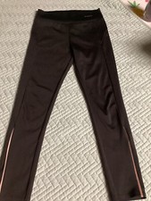 Girls Zara Size 8-9 Black Tights Made In Cambodia Reflection Strip On Leg