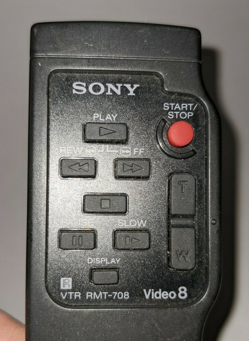ソニー　RMT-708 Sony VTR RMT-708 Video 8 Remote Control 4 Handycam CCD-TRV57