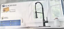 Glacier Bay 1 Handle Spring Neck Pull Down Sprayer Kitchen Faucet Matte Black