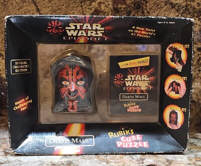 Vtg 1999 Star Wars Darth Maul Hasbro Rubik s Cube Toy in Box - Sealed/Unopened