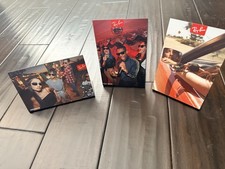 Ray-Ban Sunglasses Display stand Logo Sign, RARE AND HARD TO FIND. Lot Of 3