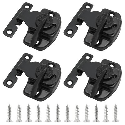 Biaungdo 4 Pieces Metal Dining Table Locks Training Black 