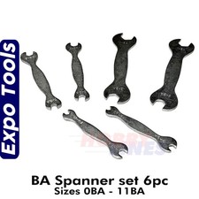 BA SPANNER SET 6 piece double ended 0BA - 11BA Expo Tools 78000