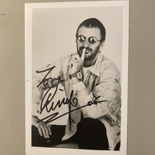 Ringo Starr The Beatles Drummer signed 4X6 Glossy signed in 2005 -g-investment 