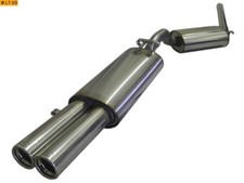 FOX Sportauspuffanlage ab Kat 2x76mm mit Absorber für VW Golf 2 19E Bj 83-92