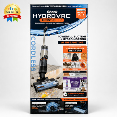 Shark HydroVac MessMaster WD260 Cordless 3-in-1 Wet Dry Vacuum Mop NEW