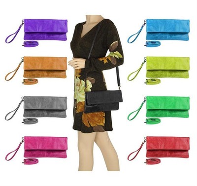 DAMEN TASCHE LEDER CLUTCH Schultertasche Umhängetasche CROSSBODY BAG VERA PELLE