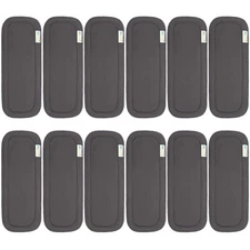 Reusable Soft 5 Layers 12 Pack Charcoal Inserts for Baby Cloth Diaper,High Ab 
