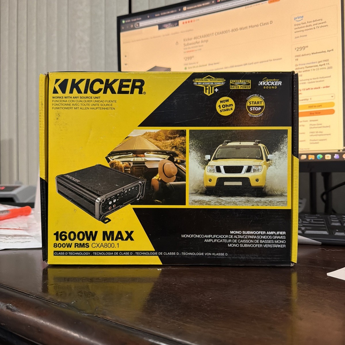 KICKER 46CXA8001T 800W Mono Channel Car Amplifier for sale online