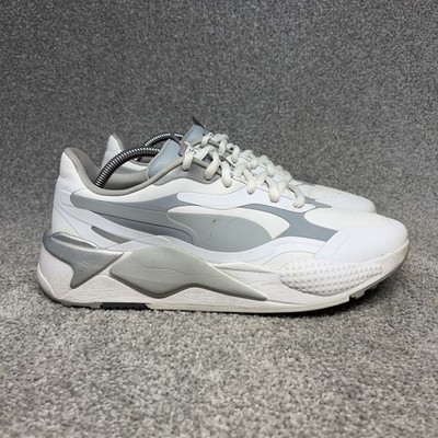 Puma RS G Golf Shoes Sneaker Men Size 11.5 White Grey Low Spikeless 193826-02