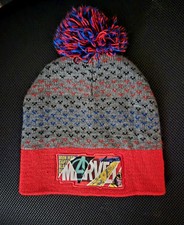New - Marvel Beanie Hat Cap Boys One Size Gray Red Avengers TV Movie -Youth Size