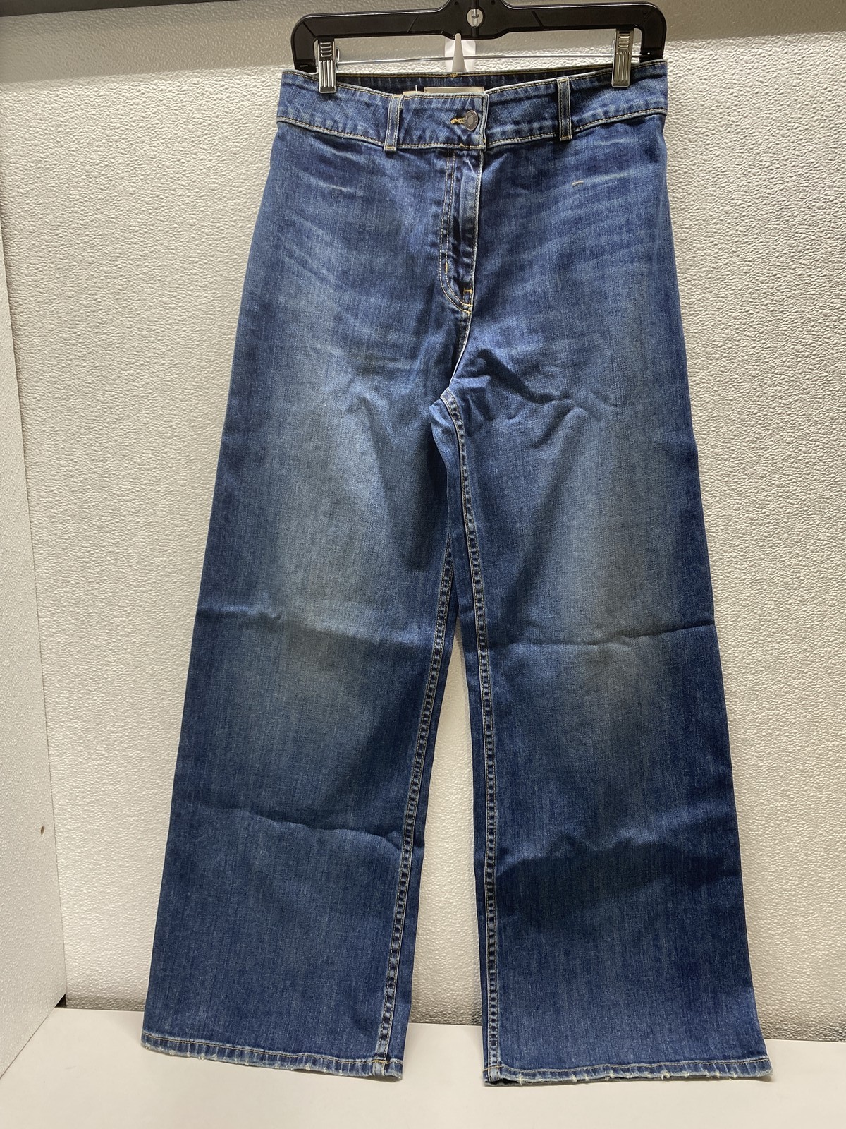 Nili Lotan Womens Megan Cute Wide Leg Jeans Size 28 x 30 Medium Blue