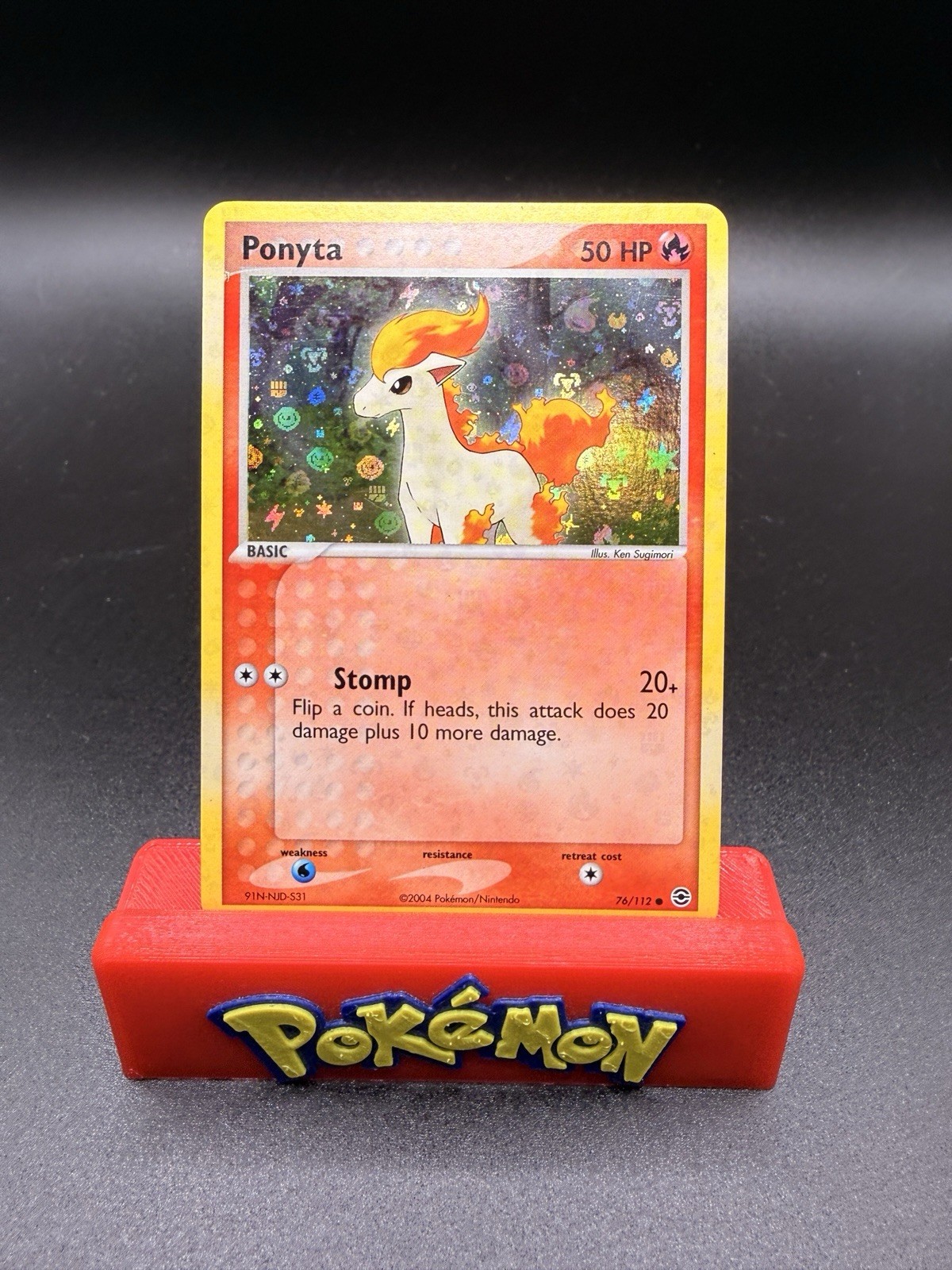 Ponyta 76/112 EX Fire red Leaf green 2004 Holo NM Pokemon Card Rare -c