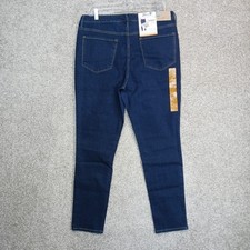 Seven7 Jeans Womens Size 12 Blue Dark Wash High Rise Skinny Stretch Five Pocket