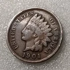 ■ 1901 INDIAN PENNY ONE CENT ☐ VG