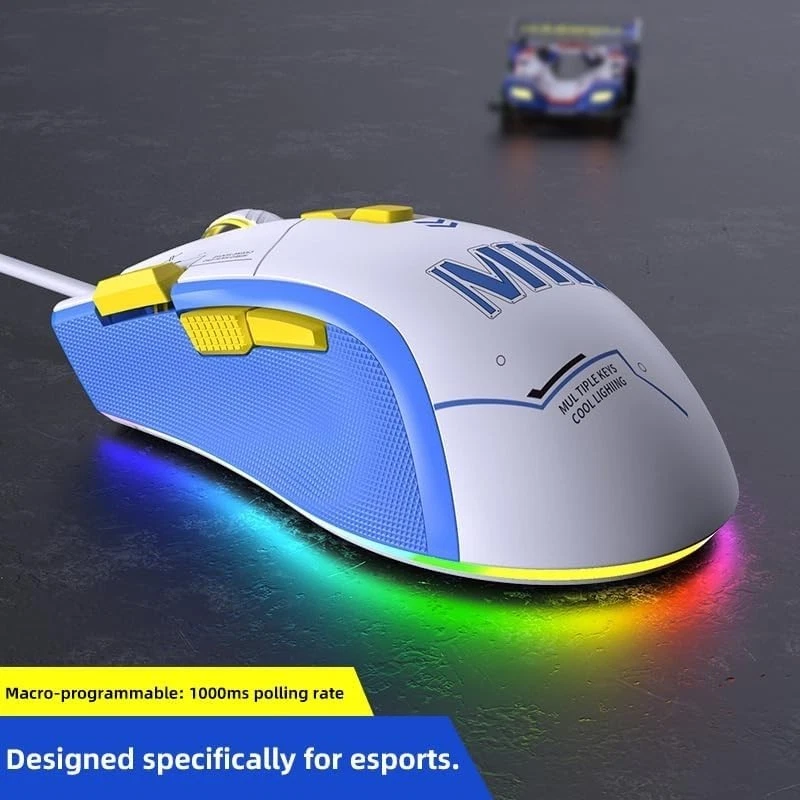 Mecha Style Wired Gaming Mouse,7200 DPI,8 Programmable Buttons,RGB Backlit - Image 2 of 4