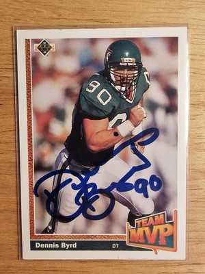 Dennis Byrd Autograph 1991 Upper Deck #470 NY Jets Signed Auto In-Person