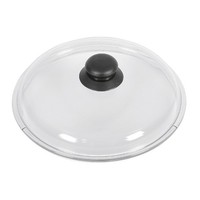 KrüGer Glasdeckel Mit Kunststoffknopf Ø24Cm, Klar/Schwarz