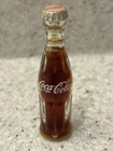 Vintage Miniature Coca-Cola Soda Pop Bottle - 3" Tall w/Metal Cap