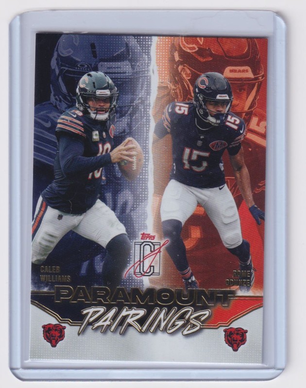 2025 Topps Signature Class Paramount Pairings Caleb Williams / Rome Odunze
