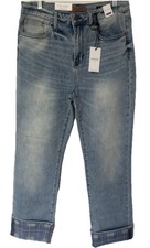 Judy Blue Jeans Straight Fit -High Waist- Stretch Denim -Light Wash 11/30 NEW 
