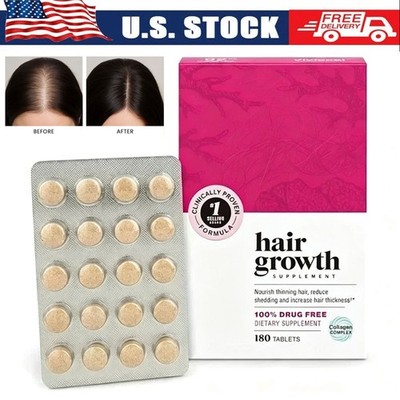 Viviscal Hair Growth Dietary Supplement with Collagen Complex 180 Tablets US